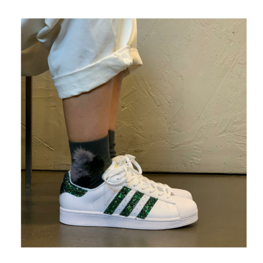 ADIDAS SUPERSTAR CON GLITTER VERDE Arsenal Donna