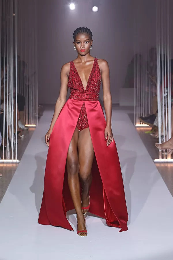 elisabetta franchi abito red carpet red Arsenal Donna