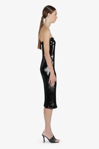 Abito bustier paillettes